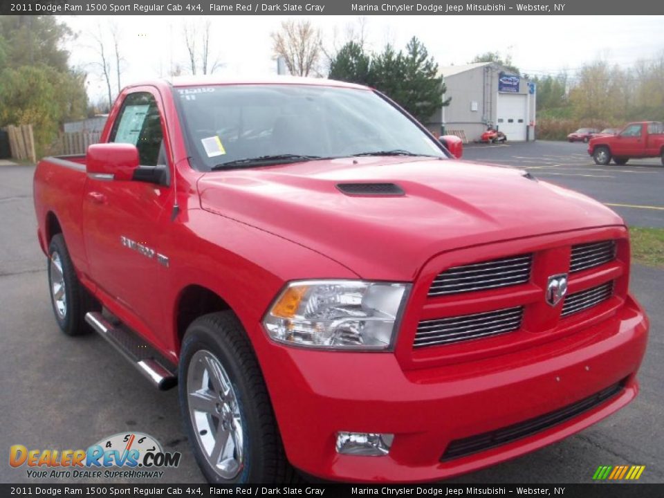 2011 Dodge Ram 1500 Sport Regular Cab 4x4 Flame Red / Dark Slate Gray Photo #15