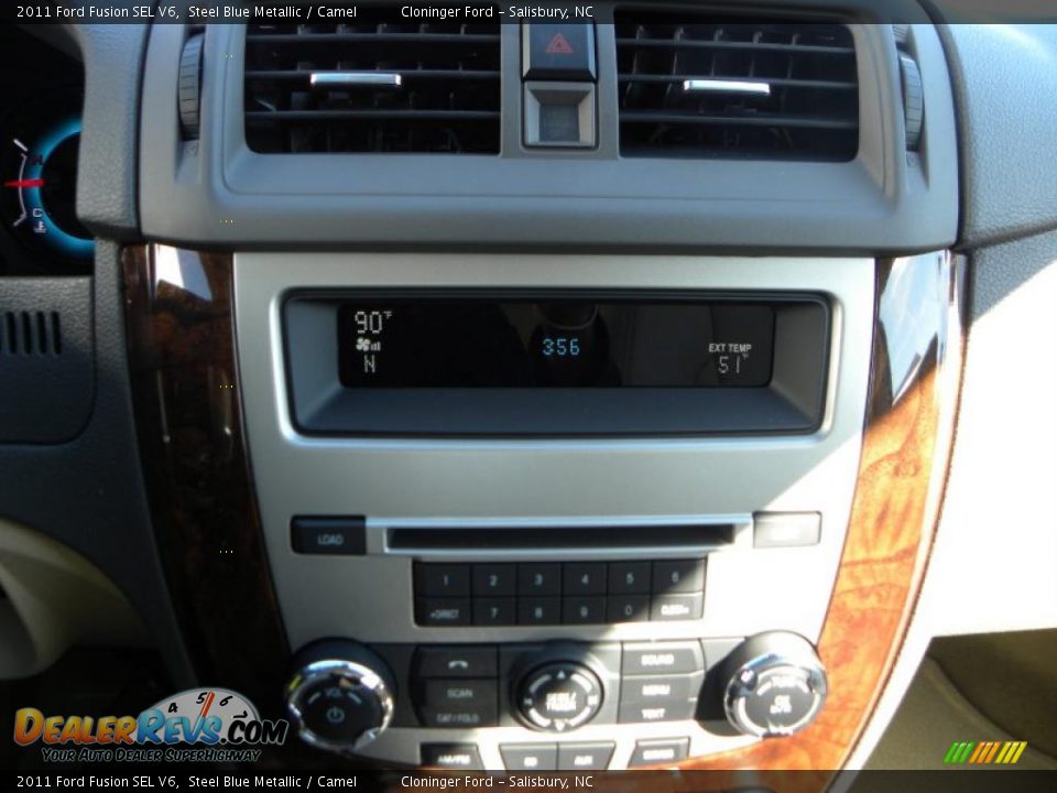 2011 Ford Fusion SEL V6 Steel Blue Metallic / Camel Photo #19