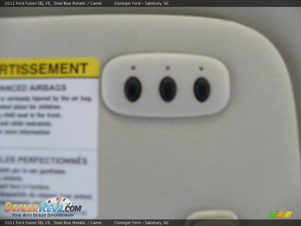 2011 Ford Fusion SEL V6 Steel Blue Metallic / Camel Photo #24