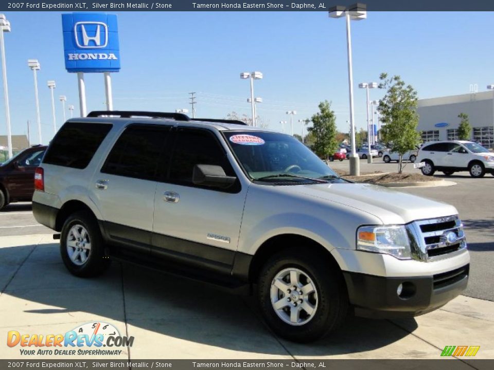 2007 Ford Expedition XLT Silver Birch Metallic / Stone Photo #3