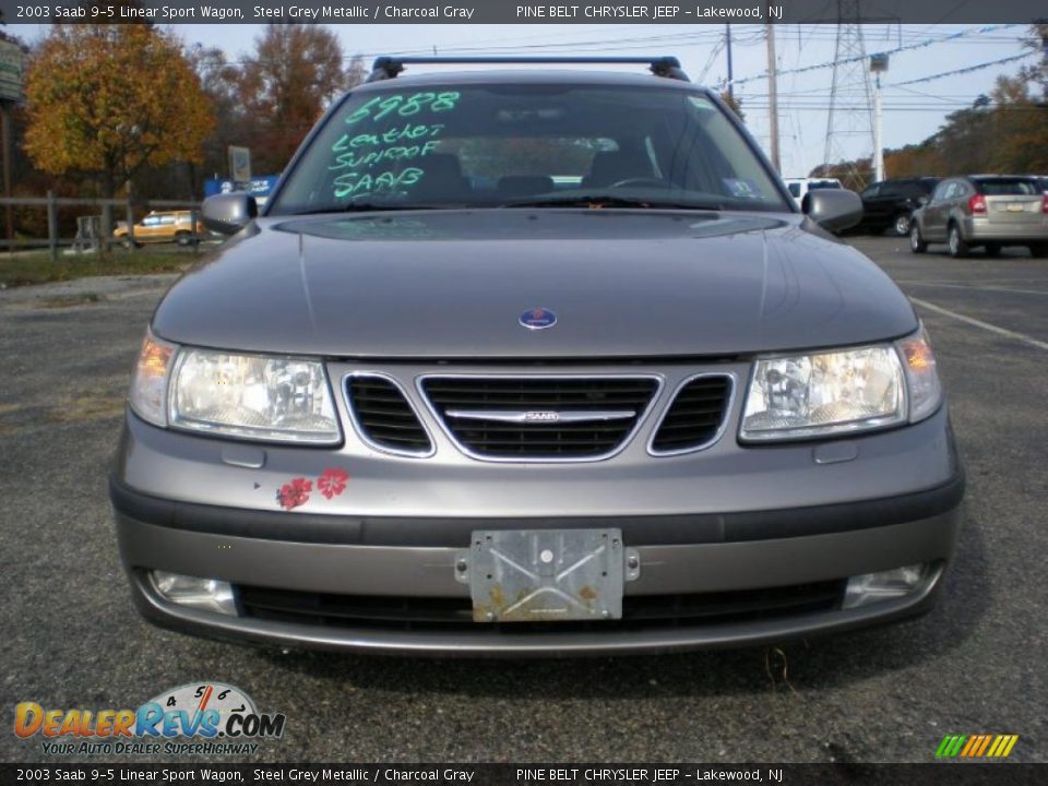 2003 Saab 9-5 Linear Sport Wagon Steel Grey Metallic / Charcoal Gray Photo #2