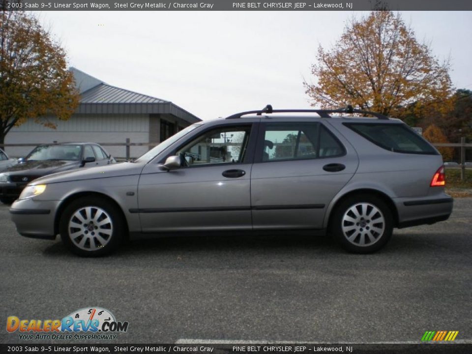 2003 Saab 9-5 Linear Sport Wagon Steel Grey Metallic / Charcoal Gray Photo #4
