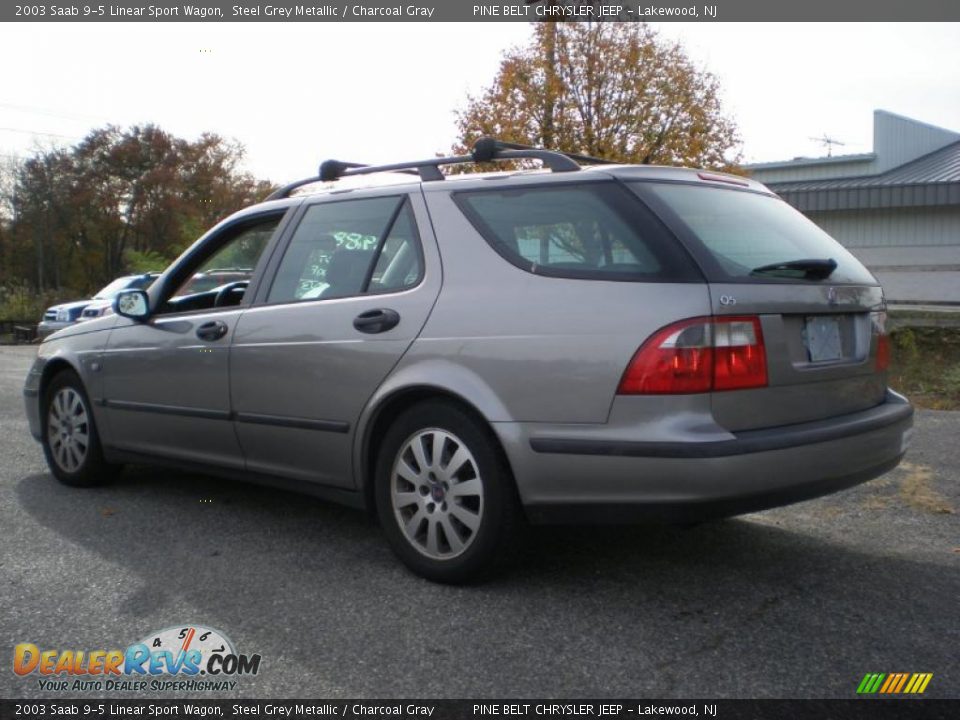 2003 Saab 9-5 Linear Sport Wagon Steel Grey Metallic / Charcoal Gray Photo #5