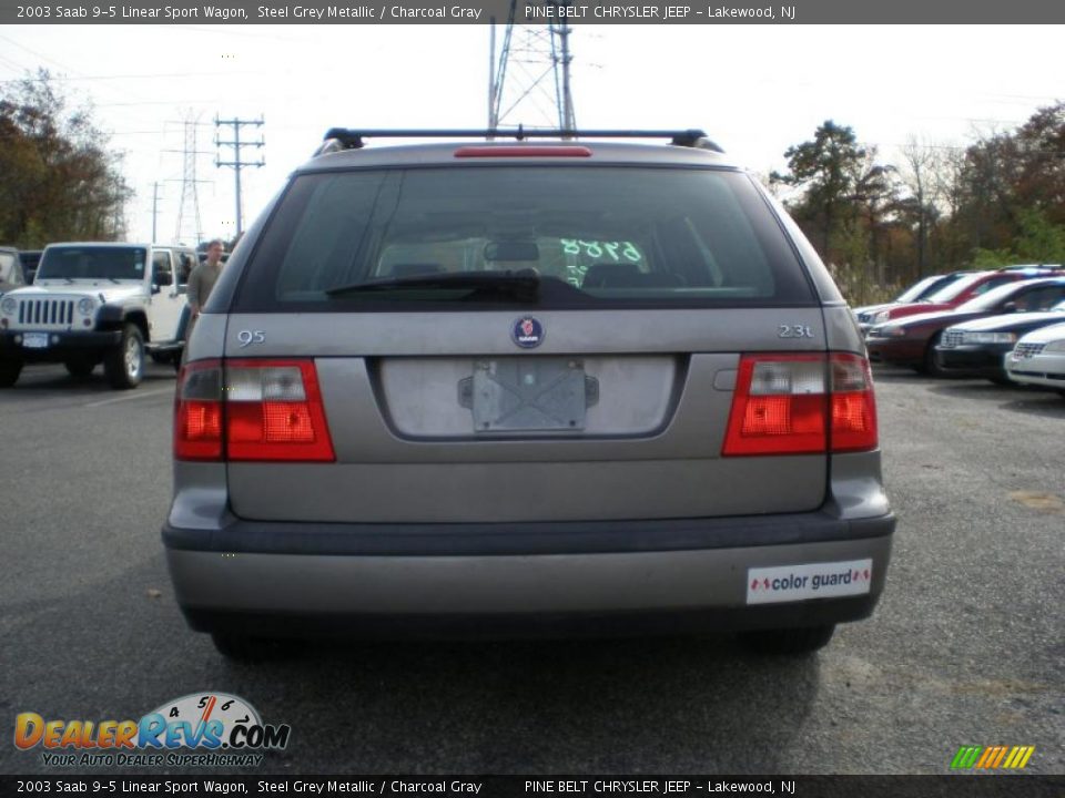 2003 Saab 9-5 Linear Sport Wagon Steel Grey Metallic / Charcoal Gray Photo #6