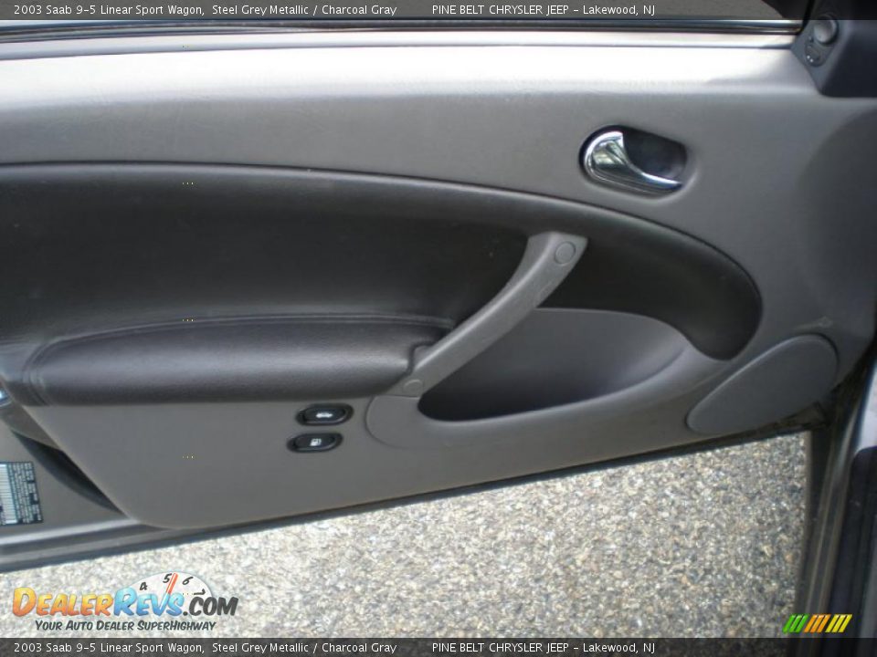 2003 Saab 9-5 Linear Sport Wagon Steel Grey Metallic / Charcoal Gray Photo #9