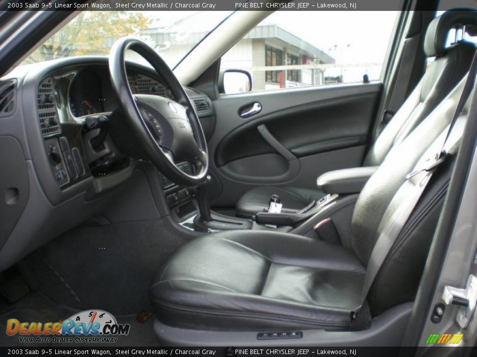 Charcoal Gray Interior - 2003 Saab 9-5 Linear Sport Wagon Photo #11