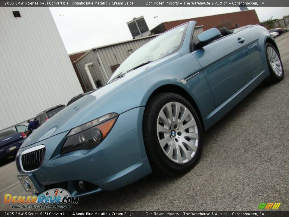 2005 BMW 6 Series 645i Convertible Atlantic Blue Metallic / Cream Beige Photo #1