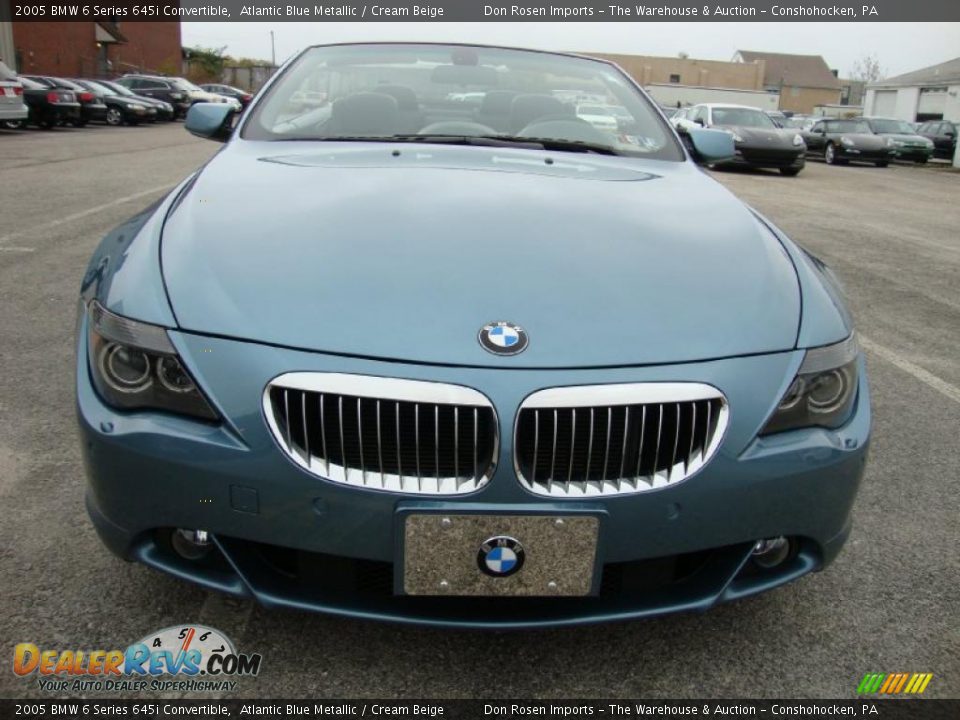 2005 BMW 6 Series 645i Convertible Atlantic Blue Metallic / Cream Beige Photo #3