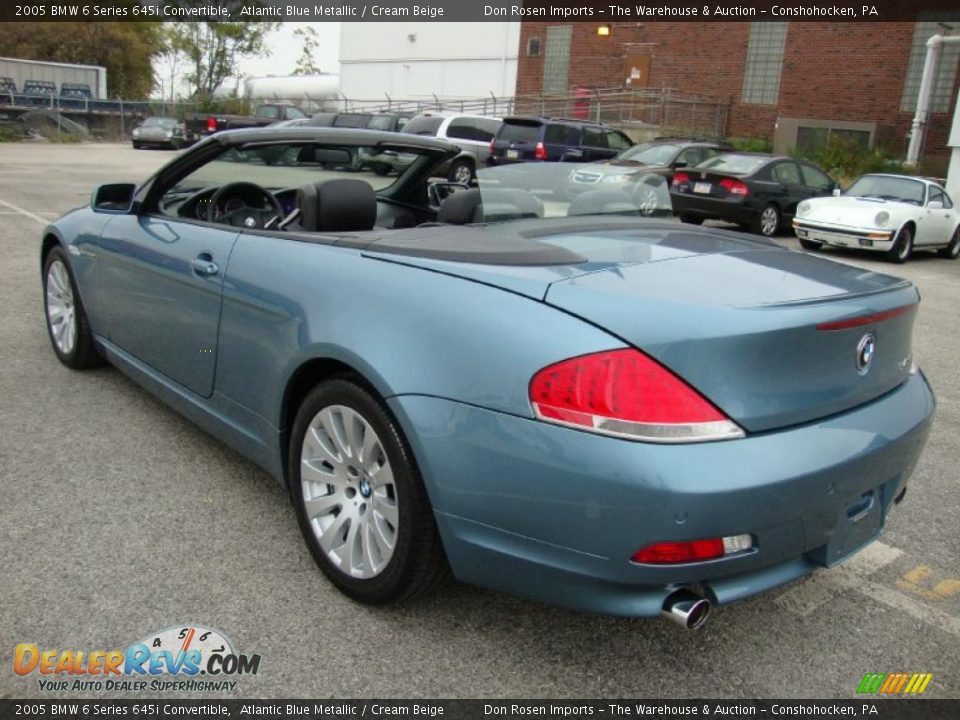 2005 BMW 6 Series 645i Convertible Atlantic Blue Metallic / Cream Beige Photo #10