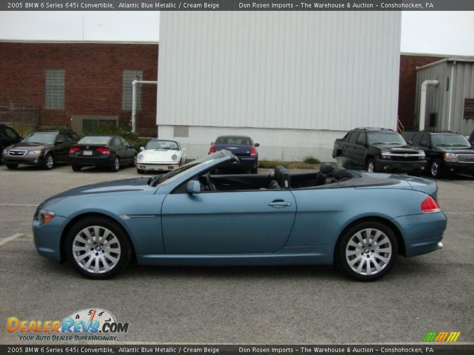 2005 BMW 6 Series 645i Convertible Atlantic Blue Metallic / Cream Beige Photo #11