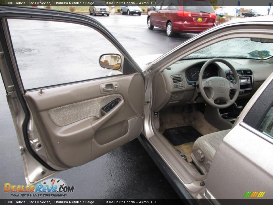 Beige Interior - 2000 Honda Civic EX Sedan Photo #11