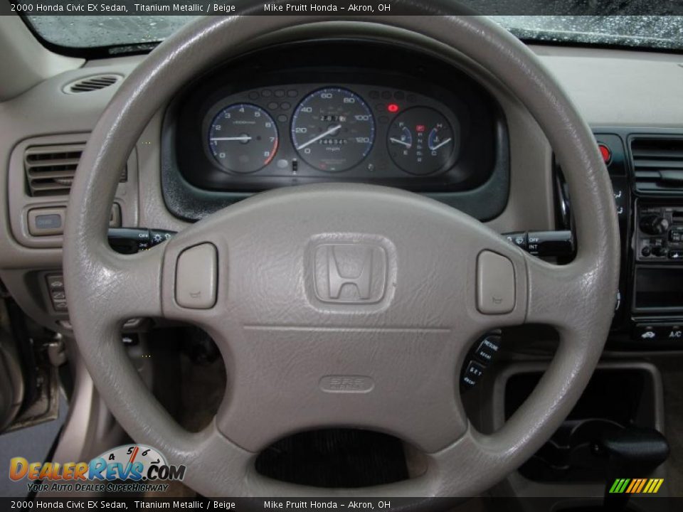 2000 Honda Civic EX Sedan Steering Wheel Photo #18