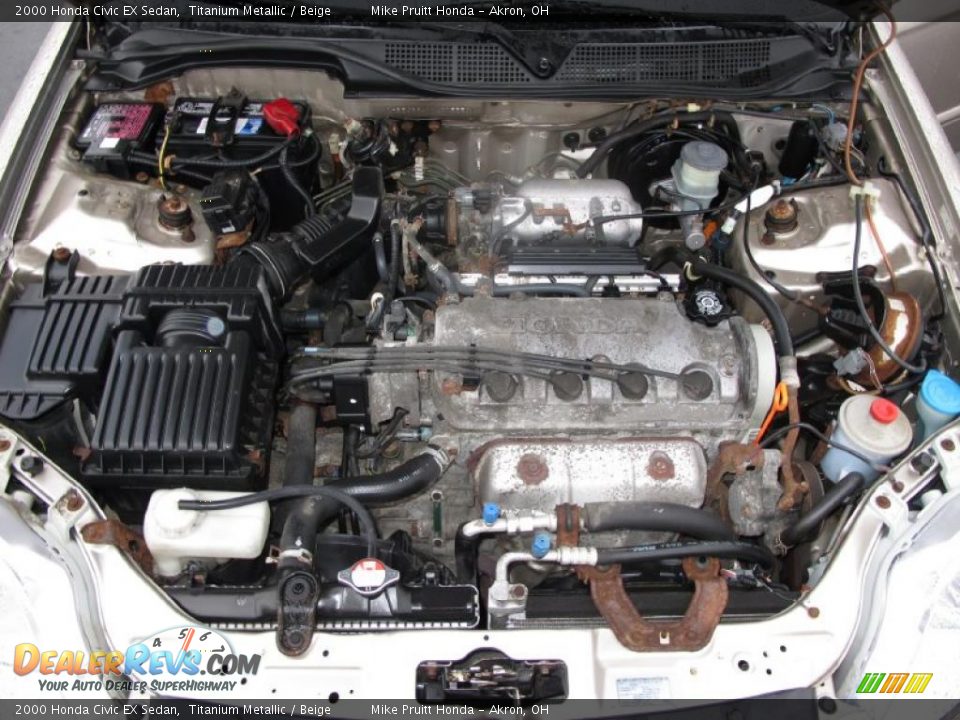 2000 Honda Civic EX Sedan 1.6 Liter SOHC 16-Valve 4 Cylinder Engine Photo #23
