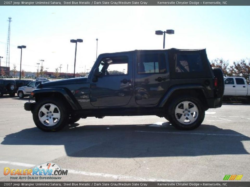 2007 Jeep Wrangler Unlimited Sahara Steel Blue Metallic / Dark Slate Gray/Medium Slate Gray Photo #6