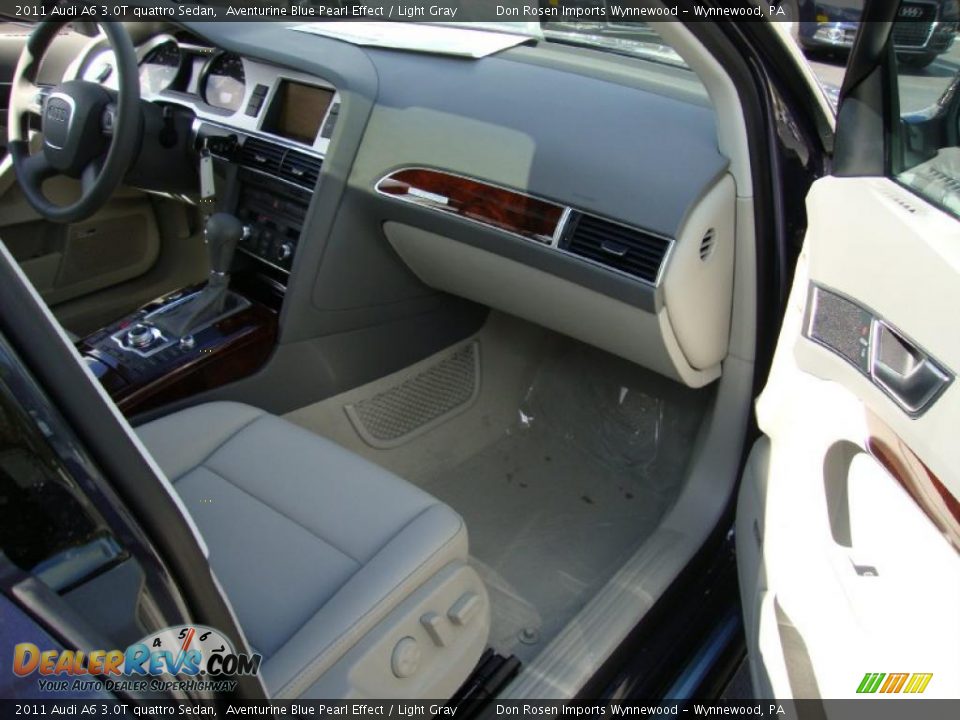 2011 Audi A6 3.0T quattro Sedan Aventurine Blue Pearl Effect / Light Gray Photo #18