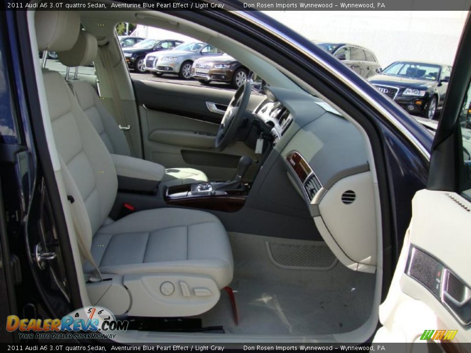2011 Audi A6 3.0T quattro Sedan Aventurine Blue Pearl Effect / Light Gray Photo #20