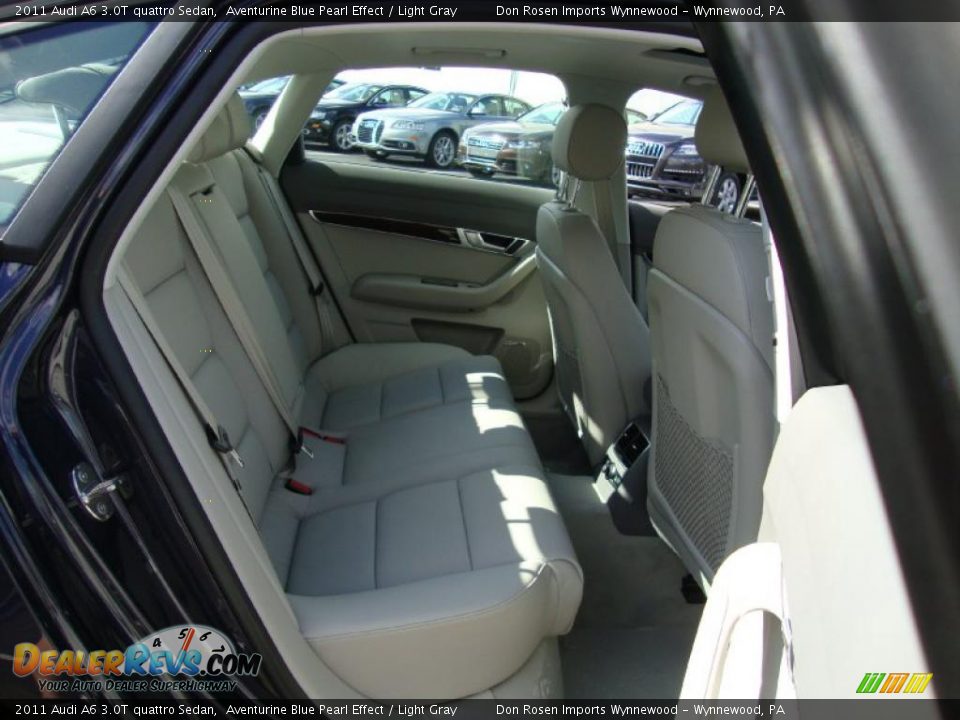 2011 Audi A6 3.0T quattro Sedan Aventurine Blue Pearl Effect / Light Gray Photo #22