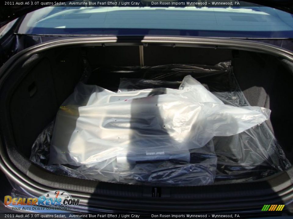2011 Audi A6 3.0T quattro Sedan Aventurine Blue Pearl Effect / Light Gray Photo #23