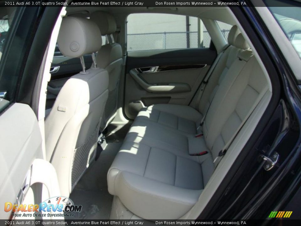 2011 Audi A6 3.0T quattro Sedan Aventurine Blue Pearl Effect / Light Gray Photo #24