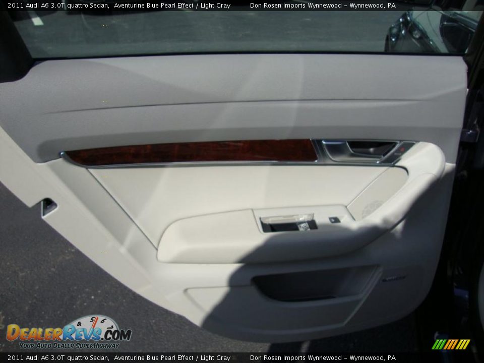 2011 Audi A6 3.0T quattro Sedan Aventurine Blue Pearl Effect / Light Gray Photo #25