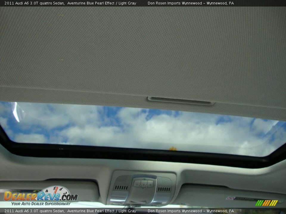 2011 Audi A6 3.0T quattro Sedan Aventurine Blue Pearl Effect / Light Gray Photo #26