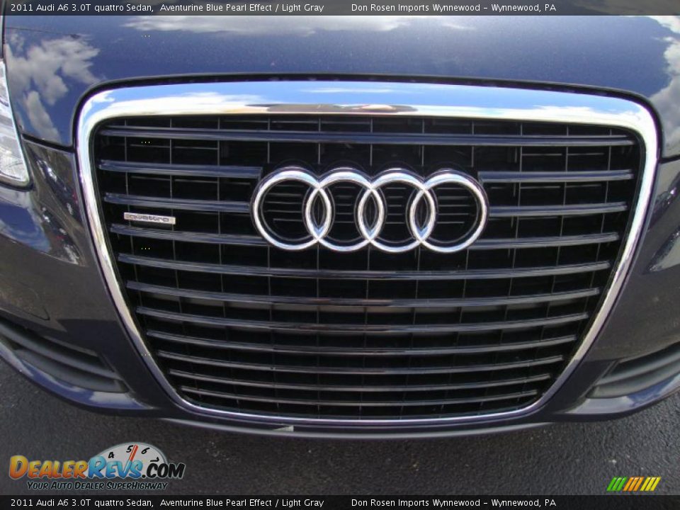 2011 Audi A6 3.0T quattro Sedan Aventurine Blue Pearl Effect / Light Gray Photo #30