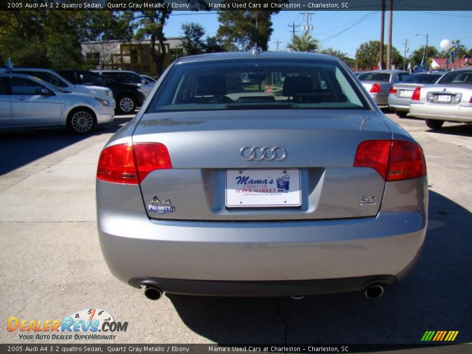 2005 Audi A4 3.2 quattro Sedan Quartz Gray Metallic / Ebony Photo #7