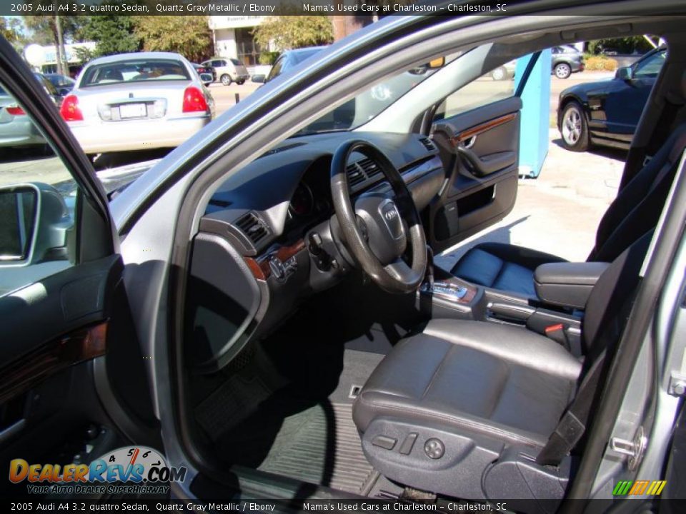 Ebony Interior - 2005 Audi A4 3.2 quattro Sedan Photo #9