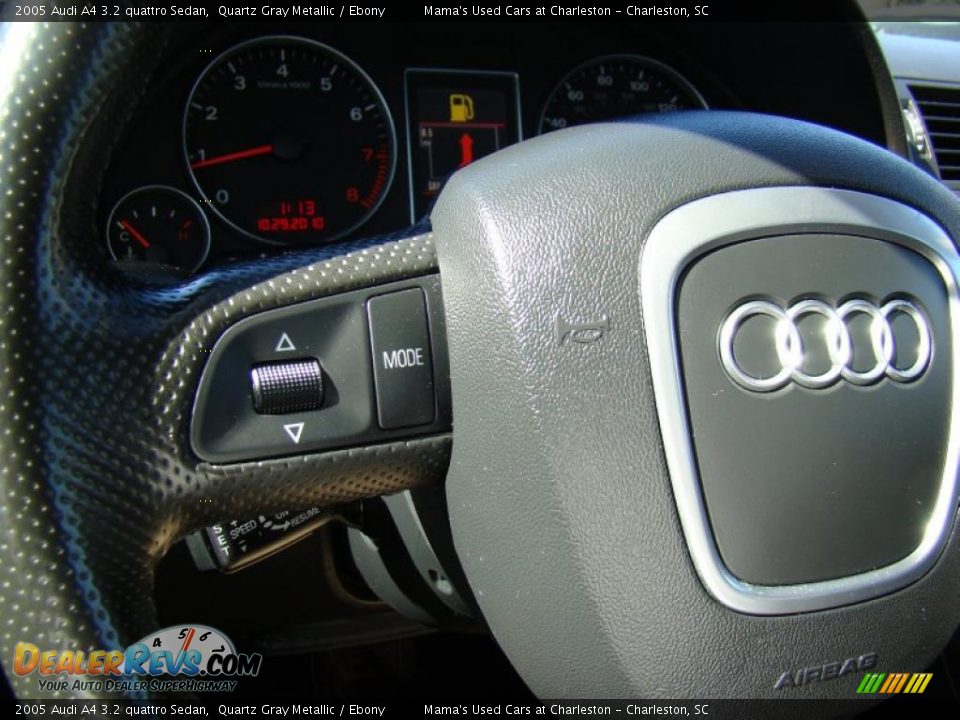 2005 Audi A4 3.2 quattro Sedan Quartz Gray Metallic / Ebony Photo #27
