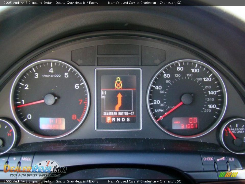 2005 Audi A4 3.2 quattro Sedan Gauges Photo #29