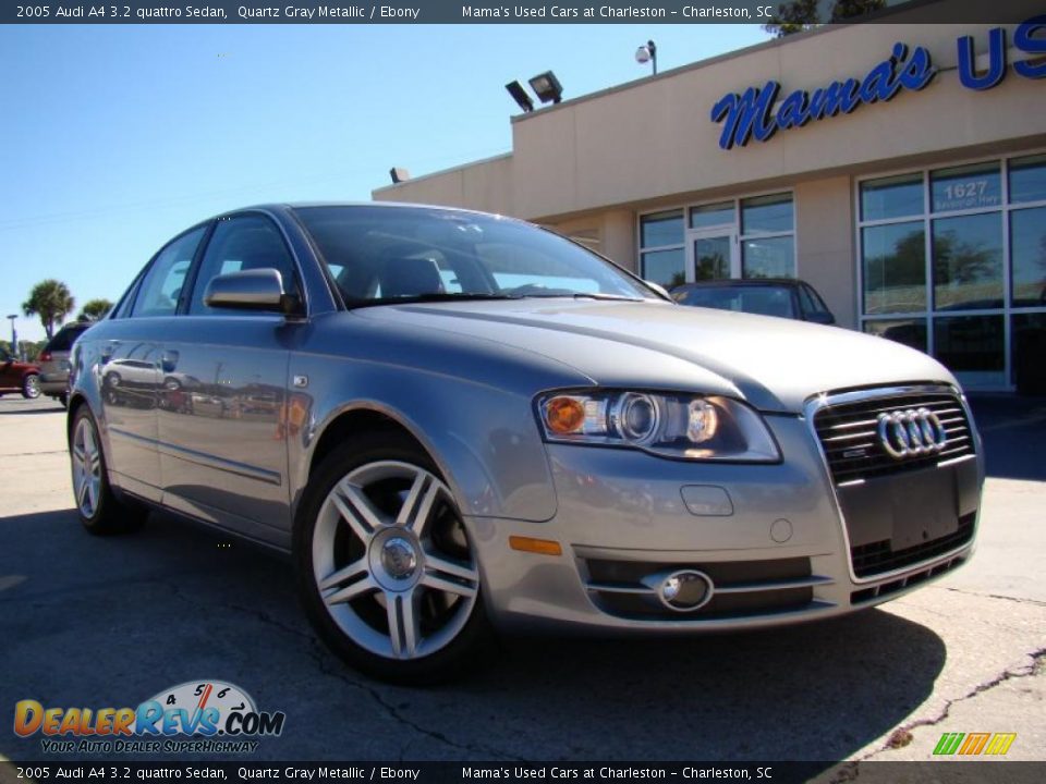 2005 Audi A4 3.2 quattro Sedan Quartz Gray Metallic / Ebony Photo #34