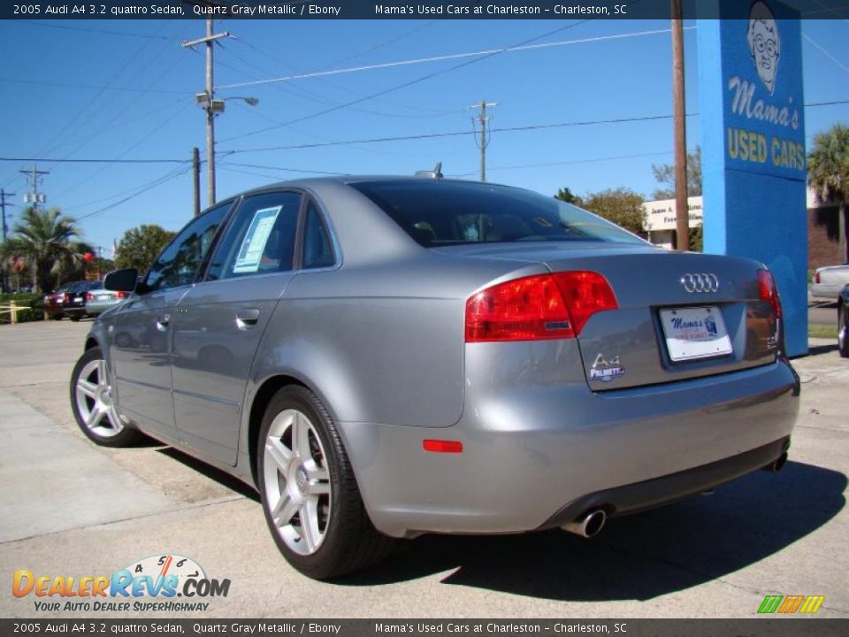 2005 Audi A4 3.2 quattro Sedan Quartz Gray Metallic / Ebony Photo #35