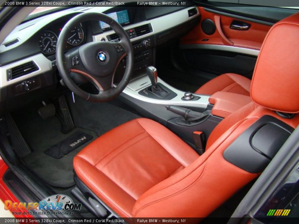 Coral Red Black Interior 2008 Bmw 3 Series 328xi Coupe