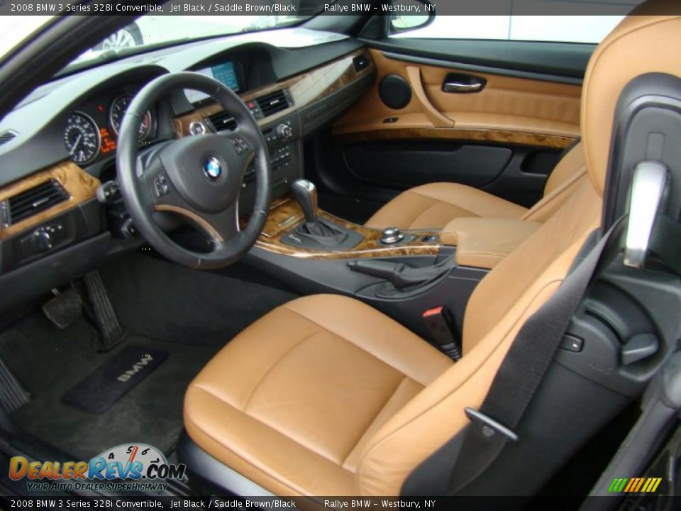 Saddle Brown Black Interior 2008 Bmw 3 Series 328i