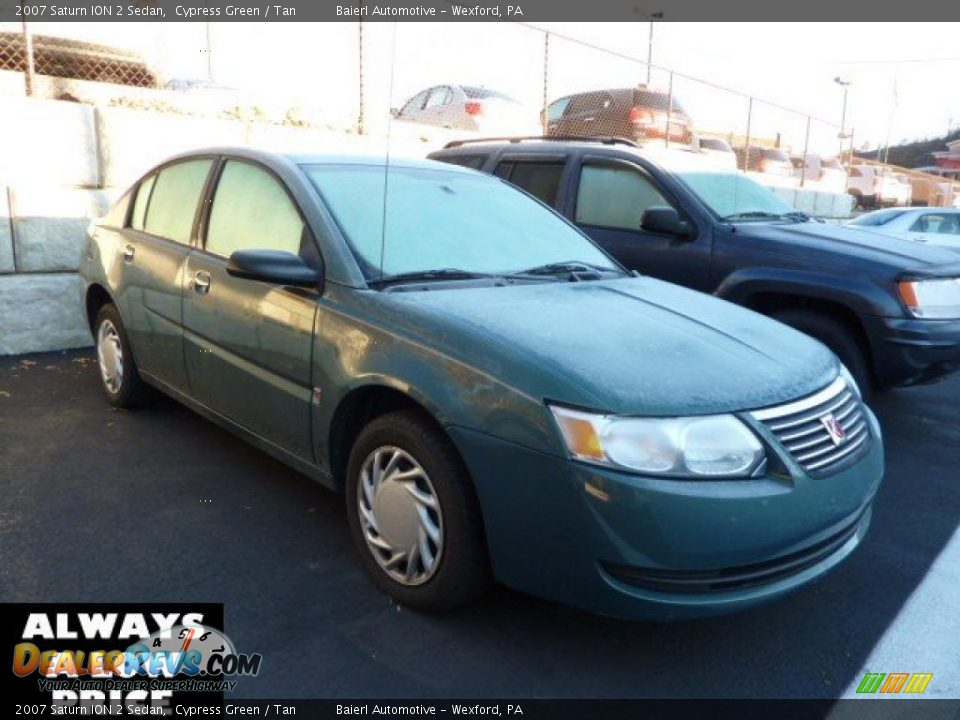 2007 Saturn ION 2 Sedan Cypress Green / Tan Photo #1