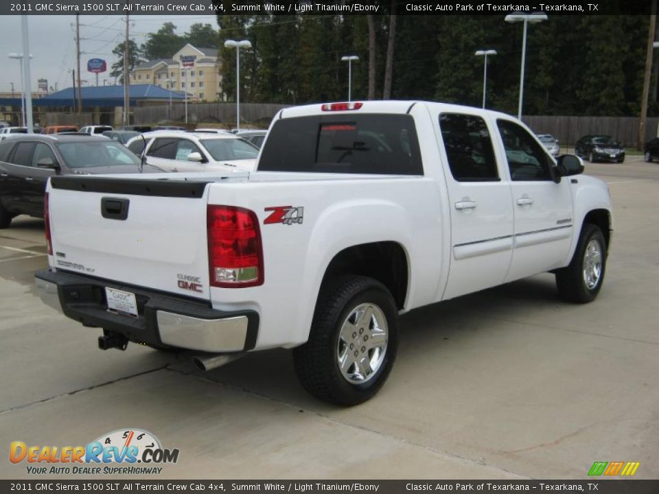 2011 GMC Sierra 1500 SLT All Terrain Crew Cab 4x4 Summit White / Light Titanium/Ebony Photo #5