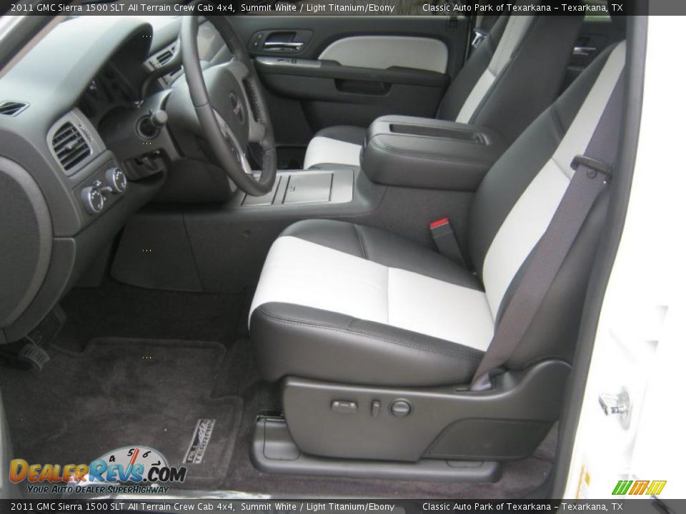 Light Titanium/Ebony Interior - 2011 GMC Sierra 1500 SLT All Terrain Crew Cab 4x4 Photo #16