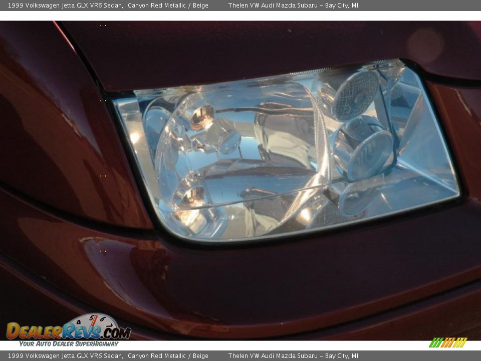 1999 Volkswagen Jetta GLX VR6 Sedan Canyon Red Metallic / Beige Photo #9