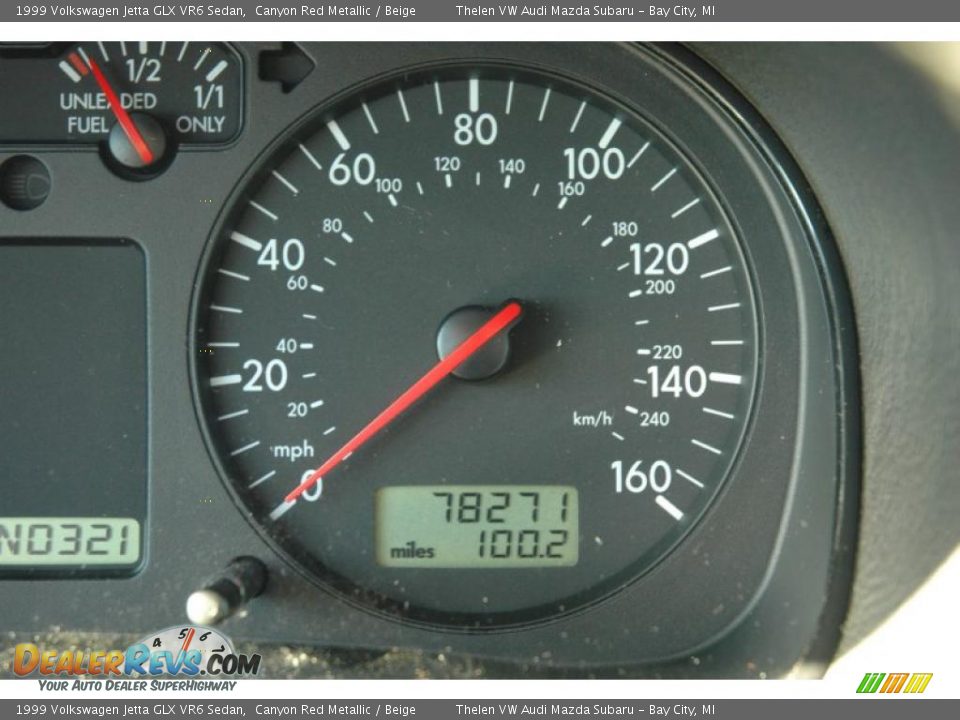 1999 Volkswagen Jetta GLX VR6 Sedan Canyon Red Metallic / Beige Photo #14