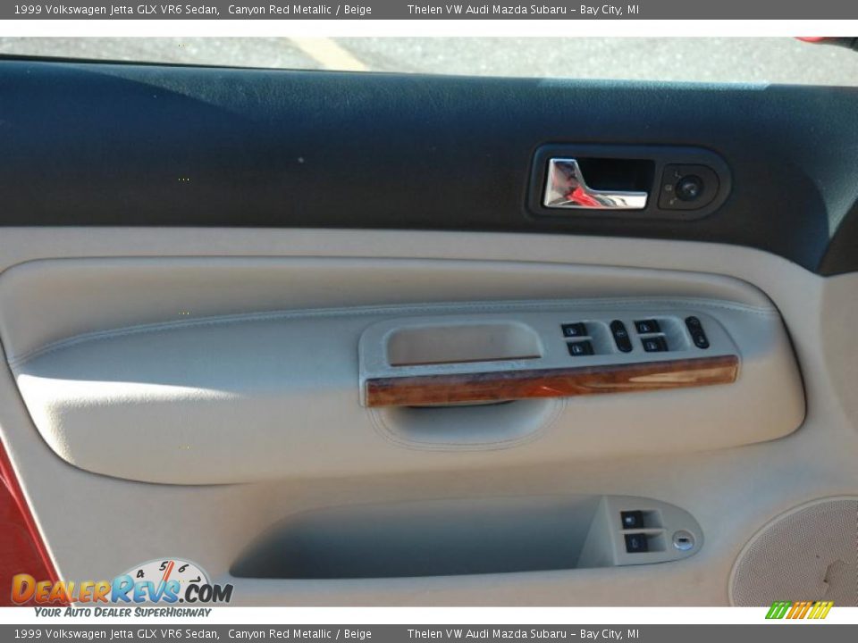 1999 Volkswagen Jetta GLX VR6 Sedan Canyon Red Metallic / Beige Photo #15