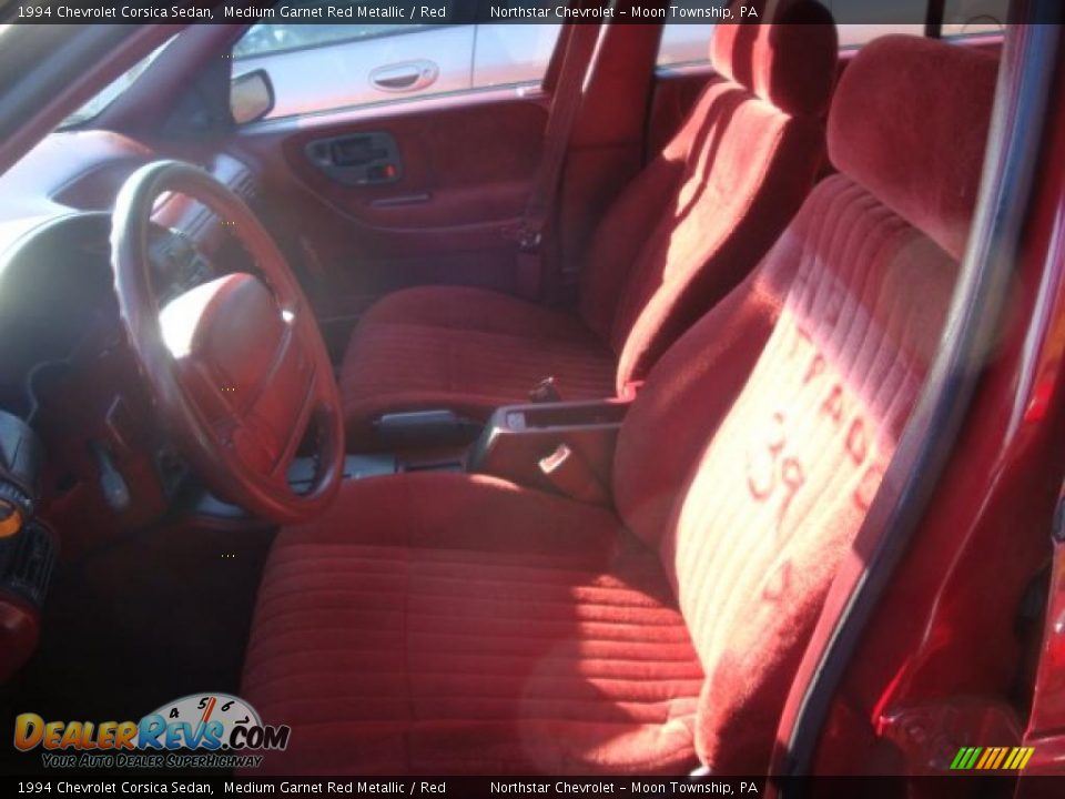Red Interior - 1994 Chevrolet Corsica Sedan Photo #7