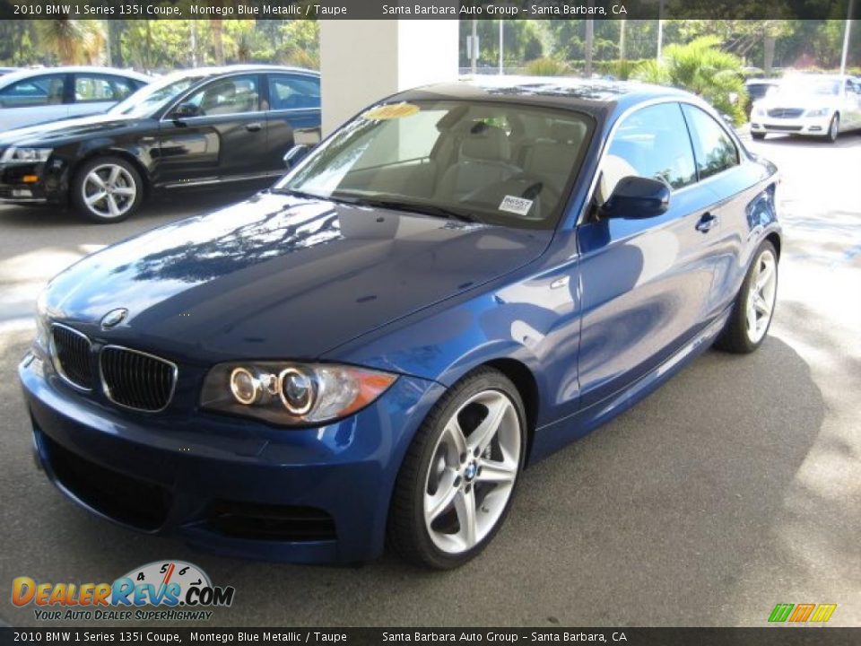 2010 BMW 1 Series 135i Coupe Montego Blue Metallic / Taupe Photo #1
