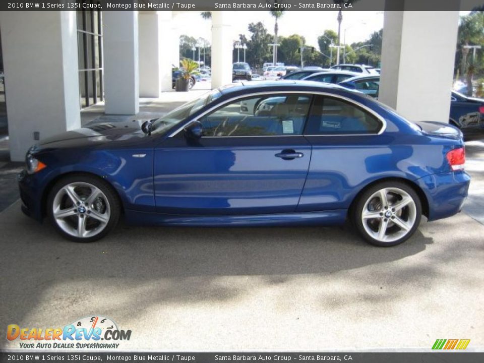2010 BMW 1 Series 135i Coupe Montego Blue Metallic / Taupe Photo #2