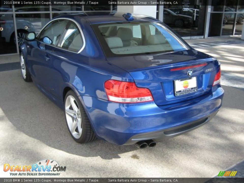 2010 BMW 1 Series 135i Coupe Montego Blue Metallic / Taupe Photo #3