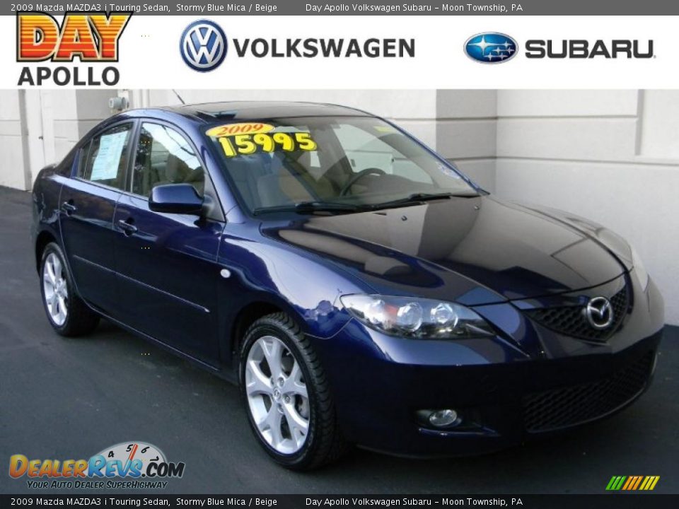 2009 Mazda MAZDA3 i Touring Sedan Stormy Blue Mica / Beige Photo #1