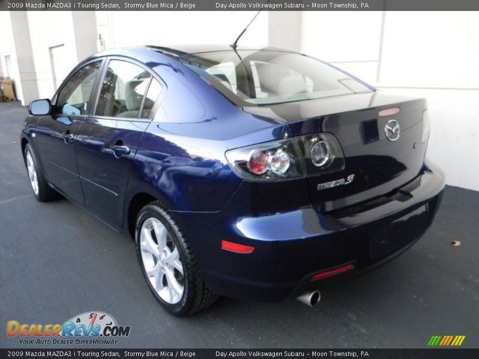 2009 Mazda MAZDA3 i Touring Sedan Stormy Blue Mica / Beige Photo #5