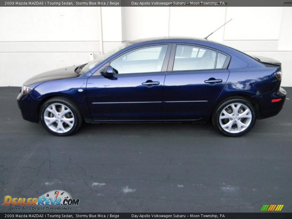 2009 Mazda MAZDA3 i Touring Sedan Stormy Blue Mica / Beige Photo #6