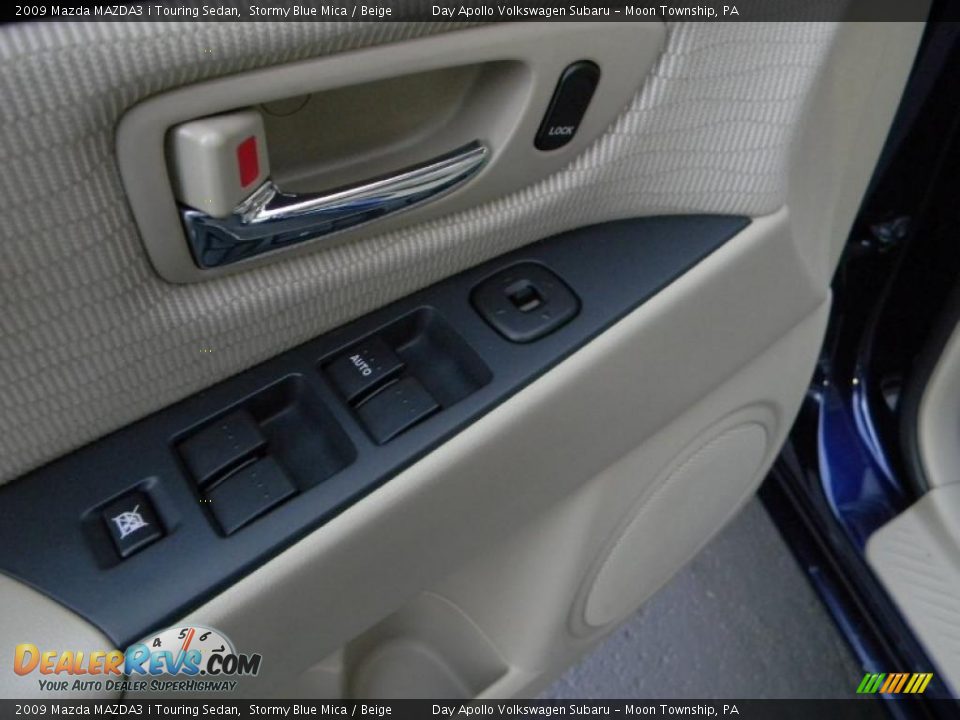 2009 Mazda MAZDA3 i Touring Sedan Stormy Blue Mica / Beige Photo #13