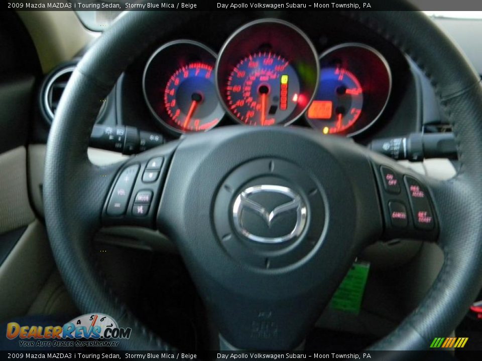2009 Mazda MAZDA3 i Touring Sedan Stormy Blue Mica / Beige Photo #26