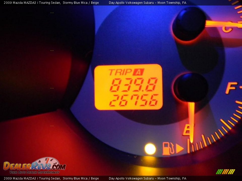 2009 Mazda MAZDA3 i Touring Sedan Stormy Blue Mica / Beige Photo #28